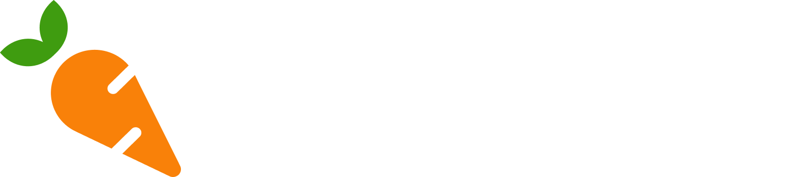 Carrot Primary White Logo